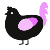 (unnamed), a black and lavender chicken