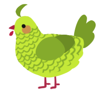 Sour Apple, a lime and chartreuse chicken with a lace pattern