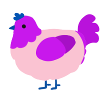 (unnamed), a rose and amethyst chicken with a head pattern
