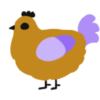 (unnamed), a ochre and lilac chicken