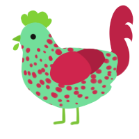 allergies, a spring and crimson chicken with a speckle pattern
