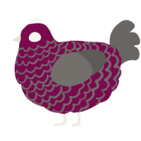 (unnamed), a wine and grey chicken with a lace pattern