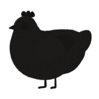 the, a sable chicken with a lace pattern