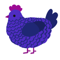 (unnamed), a indigo and navy chicken with a lace pattern