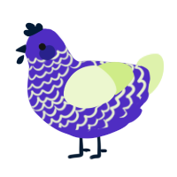 (unnamed), a indigo and apple chicken with a lace pattern