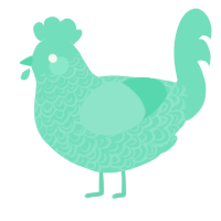 (unnamed), a mint chicken with a double-lace pattern