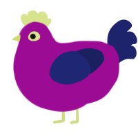 A plum and navy chicken