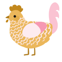 (unnamed), a honey and rose chicken with a lace pattern