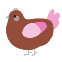 Bolshephobia, a russet and pink chicken