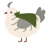 Rhine, a cream and ash chicken with a half-bar pattern