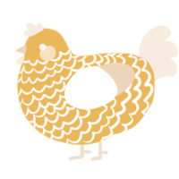 (unnamed), a honey and cream chicken with a lace pattern