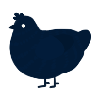 Tumblr Jr, a tumblr chicken with a bar pattern