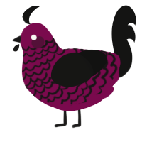 (unnamed), a wine and black chicken with a lace pattern