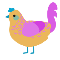 A honey and orchid chicken with a half-lace pattern