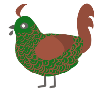 (unnamed), a leaf and russet chicken with a double-lace pattern