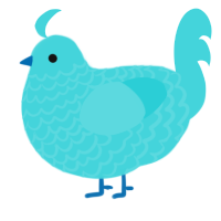 aqua xxy, a aqua chicken with a lace pattern