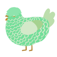 (unnamed), a spring and gluppy chicken with a lace pattern