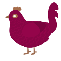 (unnamed), a maroon chicken with a lace pattern