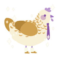A cream and gold chicken with a half-lace pattern