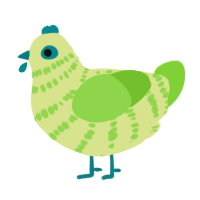 (unnamed), a lemon and grass chicken with a bar pattern