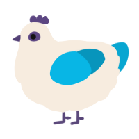 (unnamed), a cream and cerulean chicken