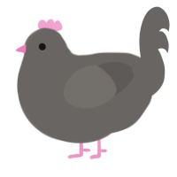 A grey chicken