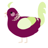 (unnamed), a wine and apple chicken with a neck-band pattern