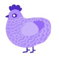 (unnamed), a lilac chicken with a lace pattern