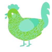 (unnamed), a grass and mint chicken with a double-lace pattern