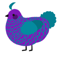 (unnamed), a violet and sea chicken with a lace pattern