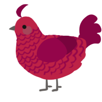 35700, a crimson and maroon chicken with a lace pattern