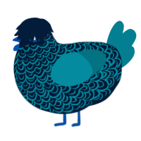 Deep, a tumblr and sea chicken with a double-lace pattern