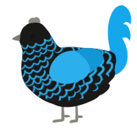 (unnamed), a sable and sky chicken with a lace pattern