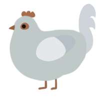 A silver and mist chicken