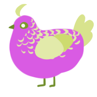 Spring, a orchid and lemon chicken with a half-lace pattern