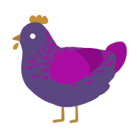 A overcast and plum chicken with a half-lace pattern