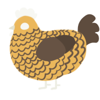 (unnamed), a honey and bark chicken with a lace pattern