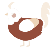 (unnamed), a russet and cream chicken with a head pattern