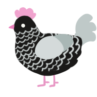 Nail Polish, a sable and silver chicken with a lace pattern