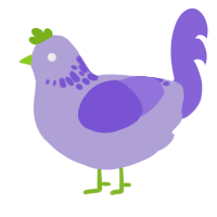 Grape Ramune, a olive and chartreuse chicken with a neck-speckle pattern