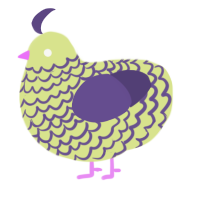 A lemon and overcast chicken with a lace pattern
