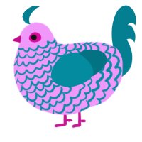 Erm, a lavender and sea chicken with a lace pattern