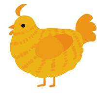 Song 2, a honey and orange chicken with a bar pattern
