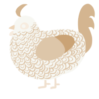(unnamed), a white and beige chicken with a double-lace pattern