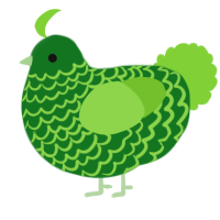 (unnamed), a leaf and grass chicken with a lace pattern