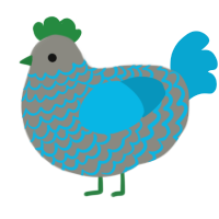 (unnamed), a ash and cerulean chicken with a lace pattern