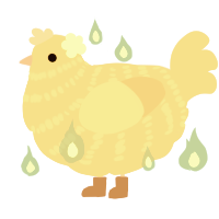 Honey Cream, a honey chicken with a bar pattern
