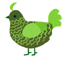 (unnamed), a olive and grass chicken with a lace pattern