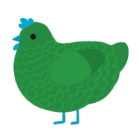(unnamed), a viridian chicken with a lace pattern
