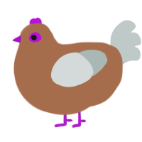 (unnamed), a brown and silver chicken